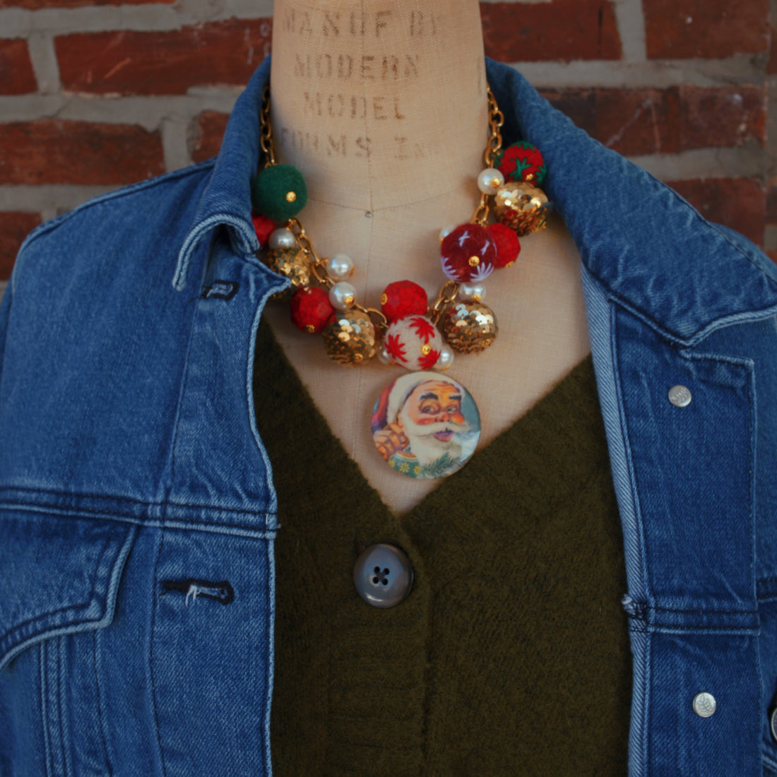 Santa Cluster Necklace