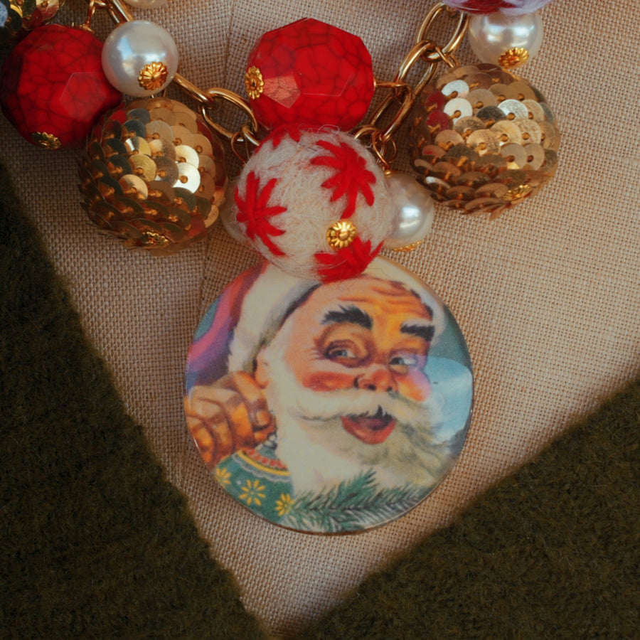 Santa Cluster Necklace