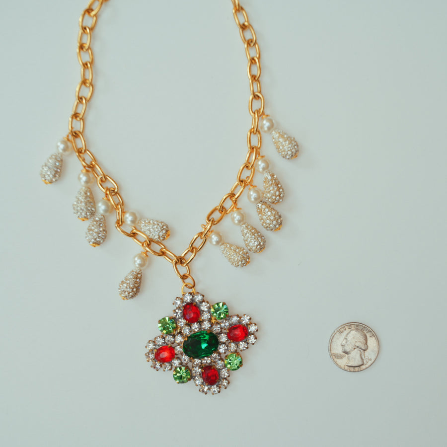 Czech Glass Pendant Necklace