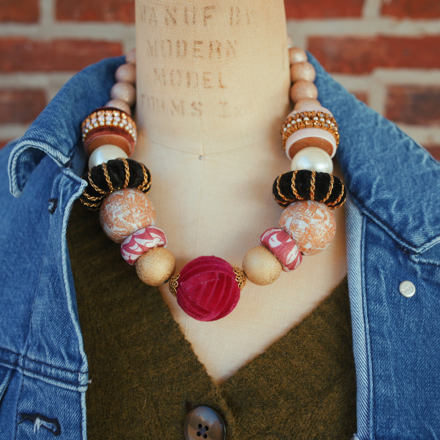 Velveteen Bauble Necklace