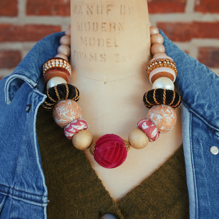Velveteen Bauble Necklace