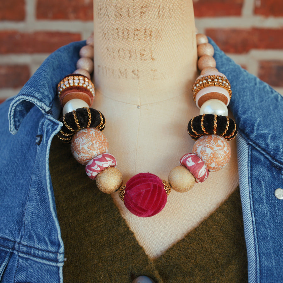 Velveteen Bauble Necklace