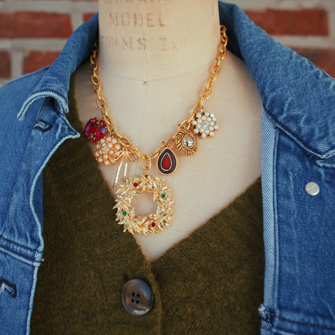 One-of-a-Kind Wreath Charm Necklace