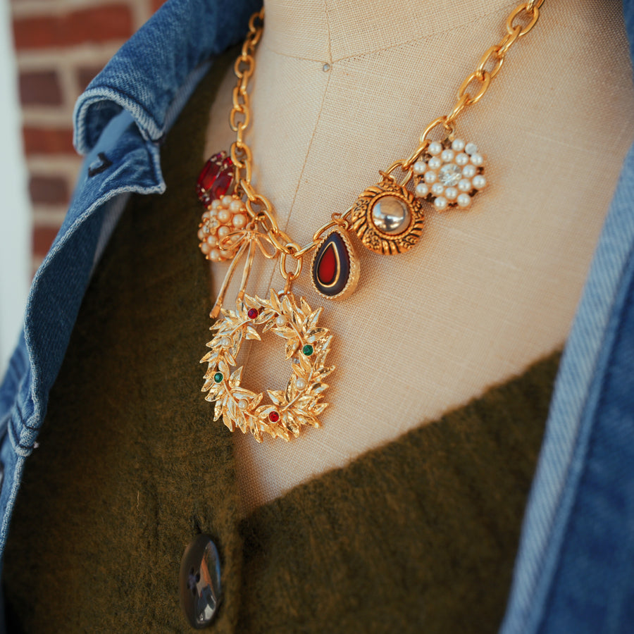 One-of-a-Kind Wreath Charm Necklace