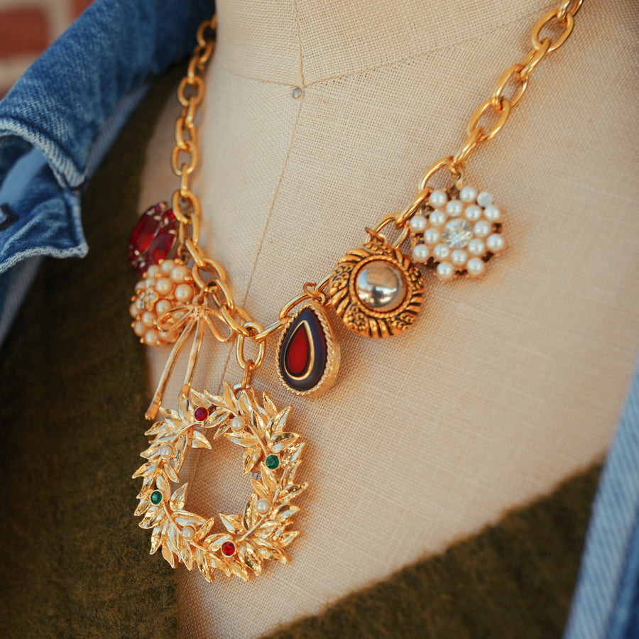 One-of-a-Kind Wreath Charm Necklace