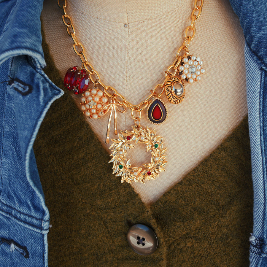 One-of-a-Kind Wreath Charm Necklace