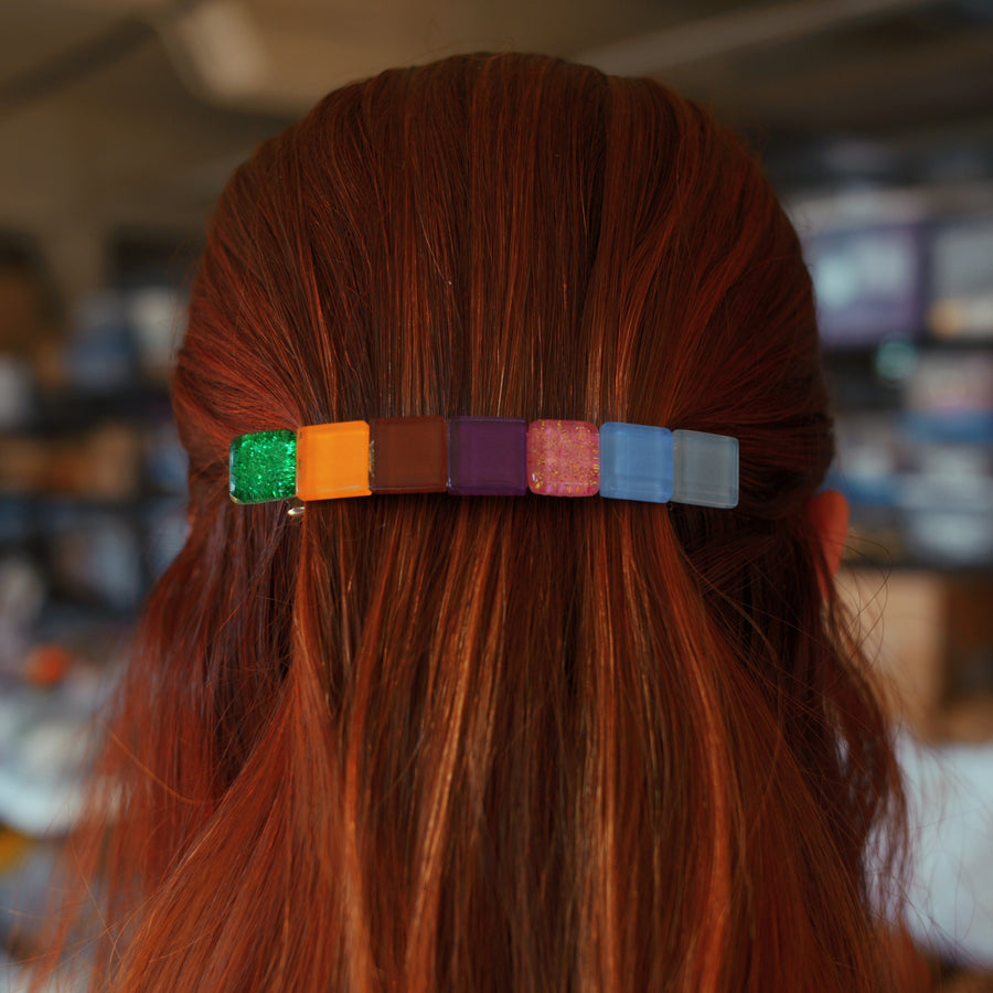 One-of-a-Kind Mosaic Barrettes - Large