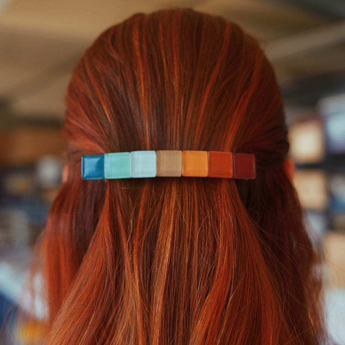 One-of-a-Kind Mosaic Barrettes - Large