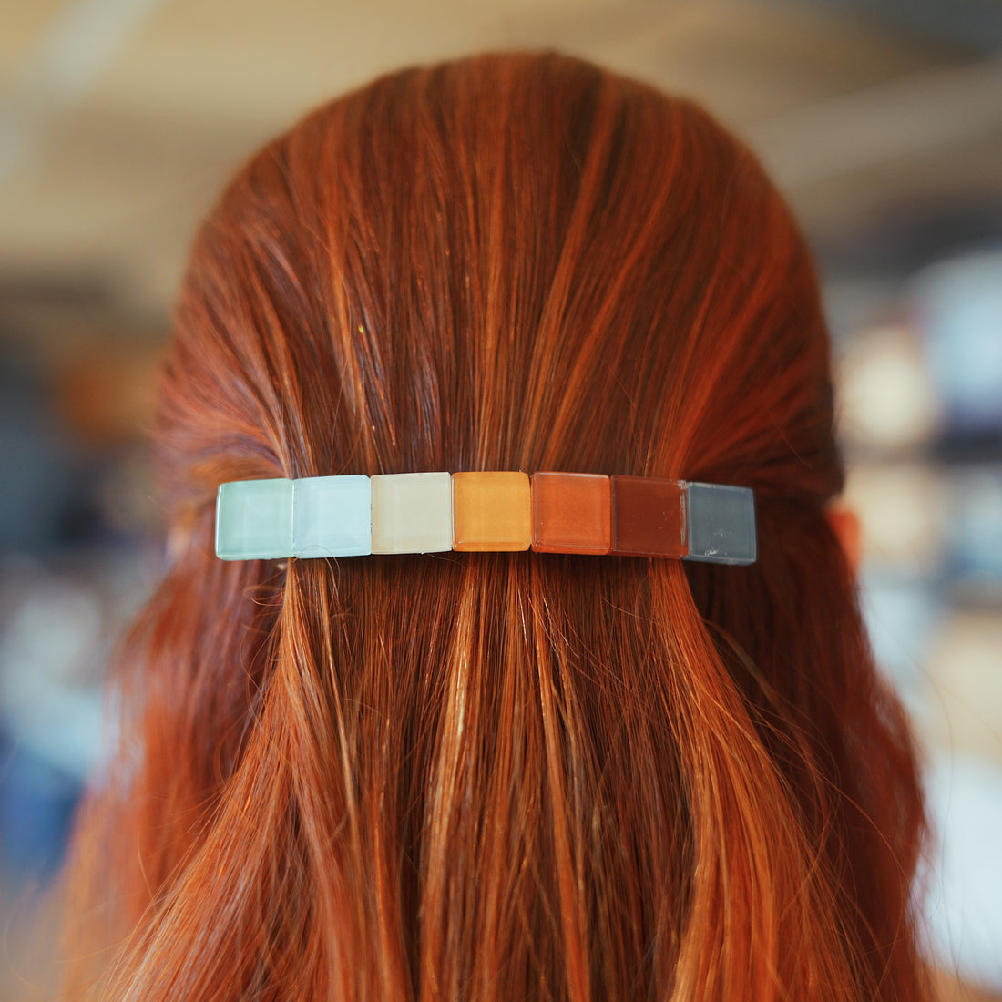 One-of-a-Kind Mosaic Barrettes - Large