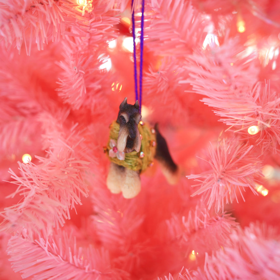 One-of-a-Kind Schnauzer Dog Ornament