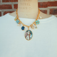 One-of-a-Kind Frosty Santa Charm Necklace