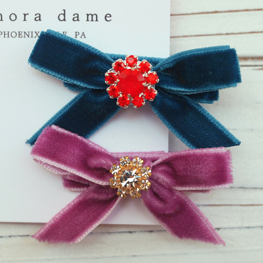 One-of-a-Kind Velvet hair bow