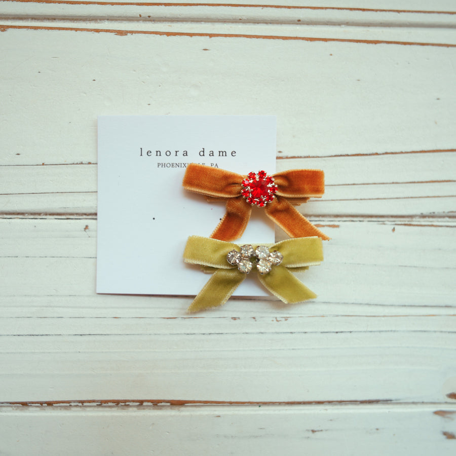 One-of-a-Kind Velvet hair bow