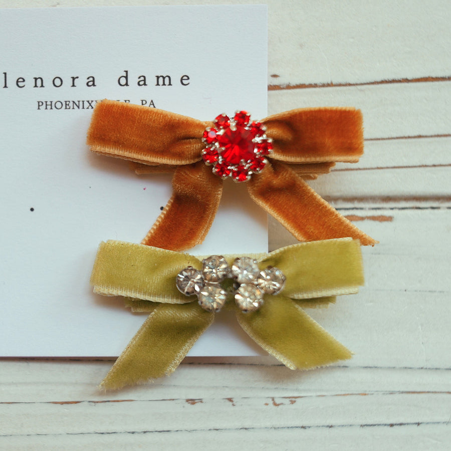 One-of-a-Kind Velvet hair bow