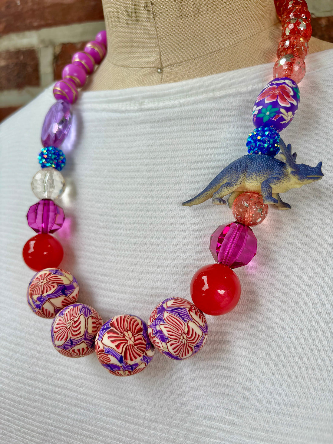 Tabitha The Triceratops Necklace