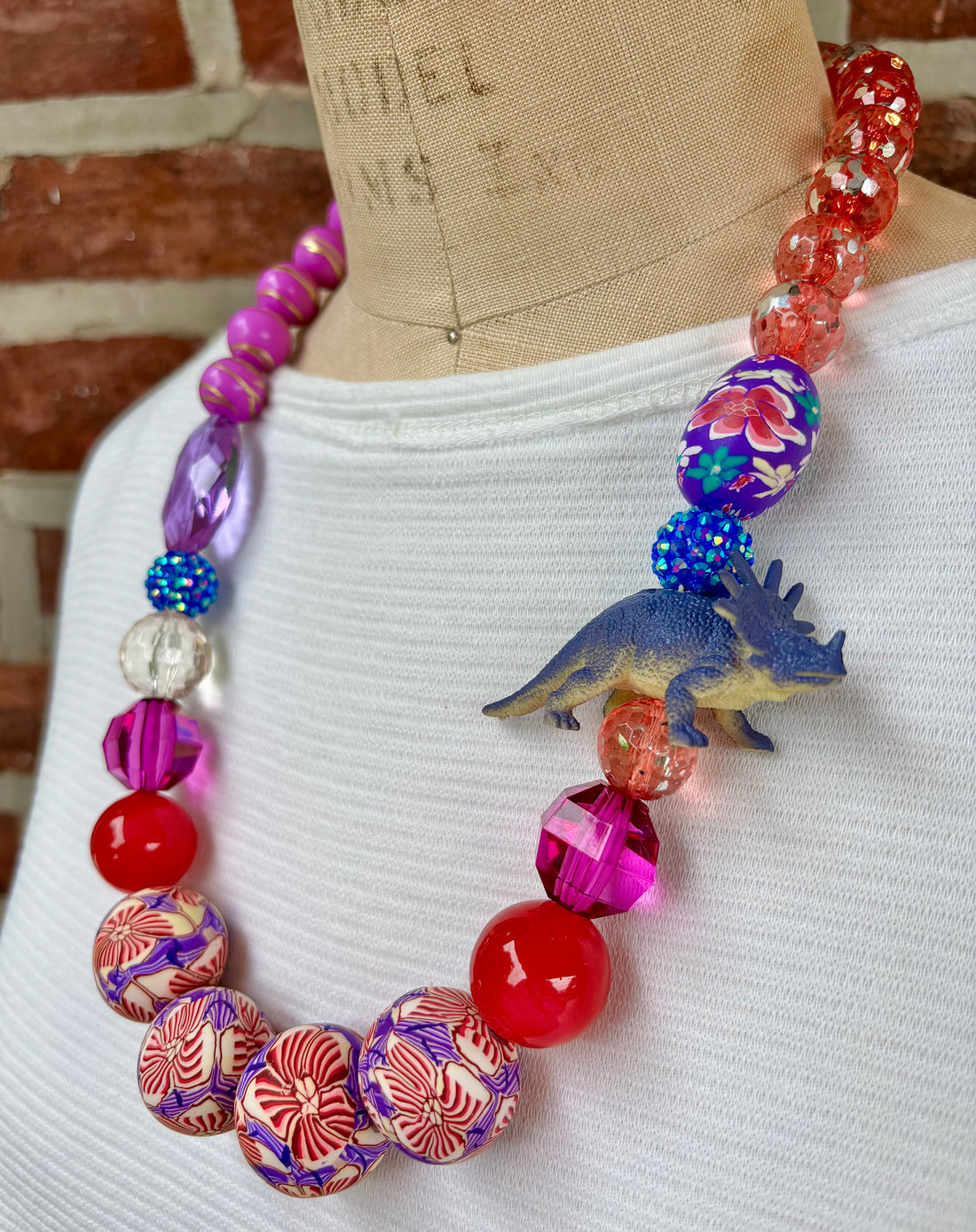 Tabitha The Triceratops Necklace
