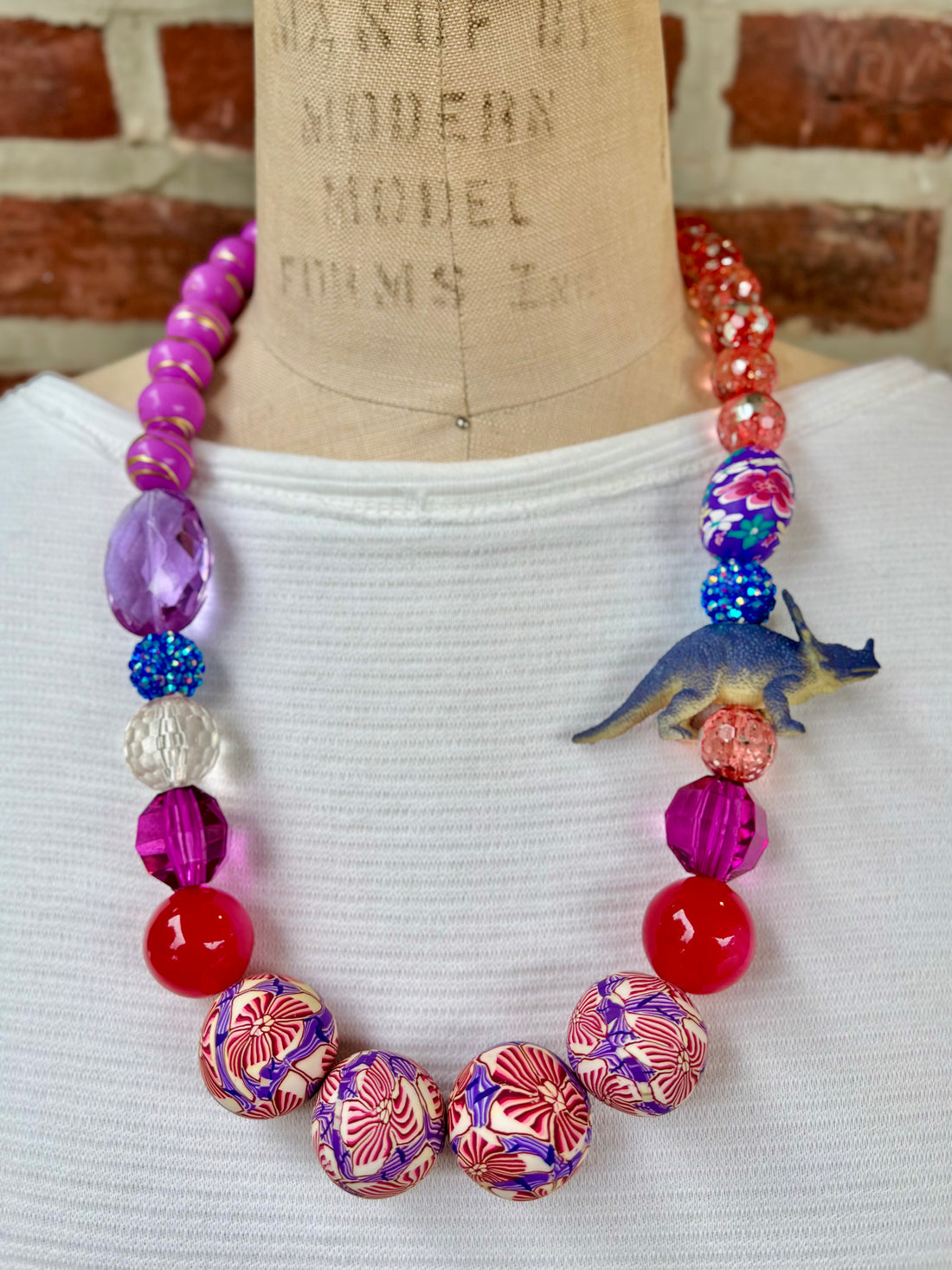 Tabitha The Triceratops Necklace