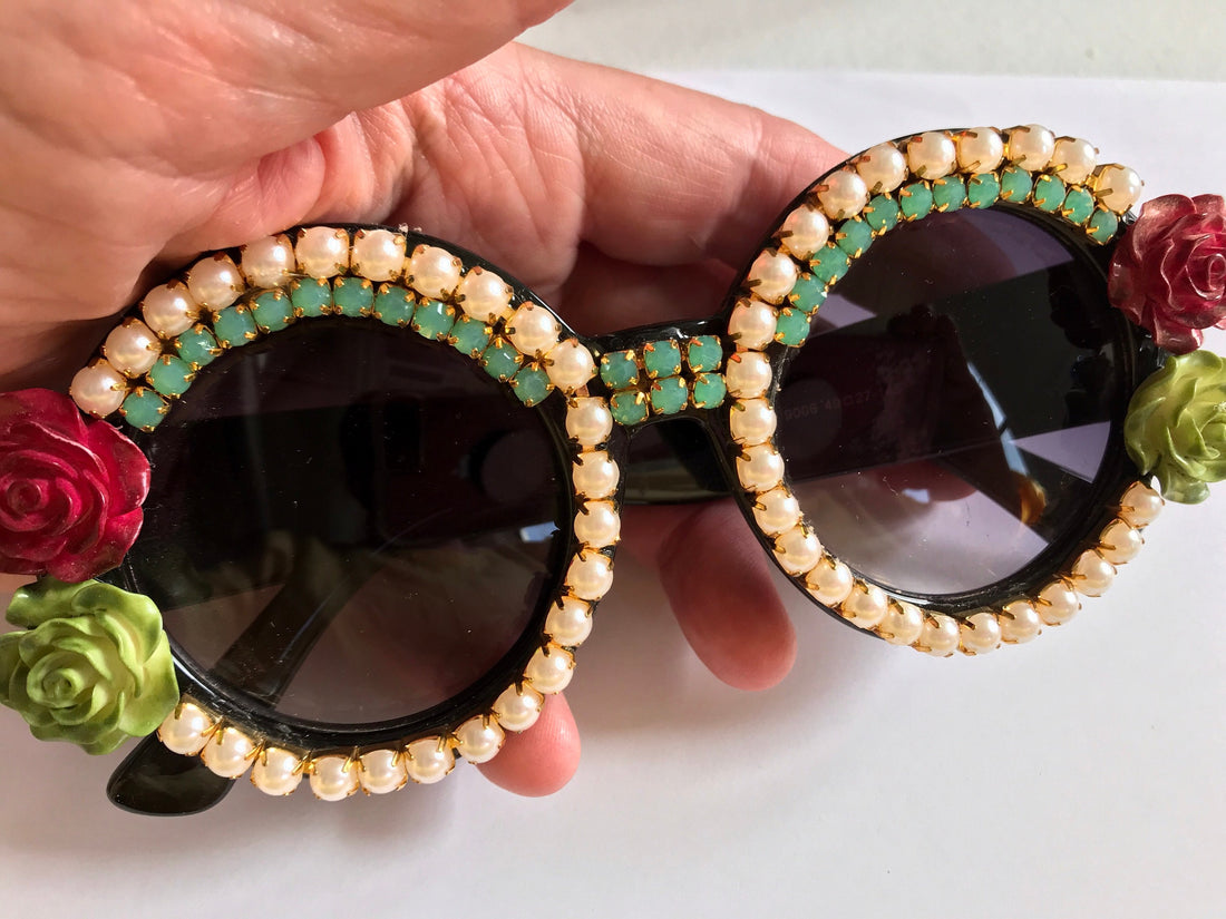 Iris Sunnies Embellished Sunglasses