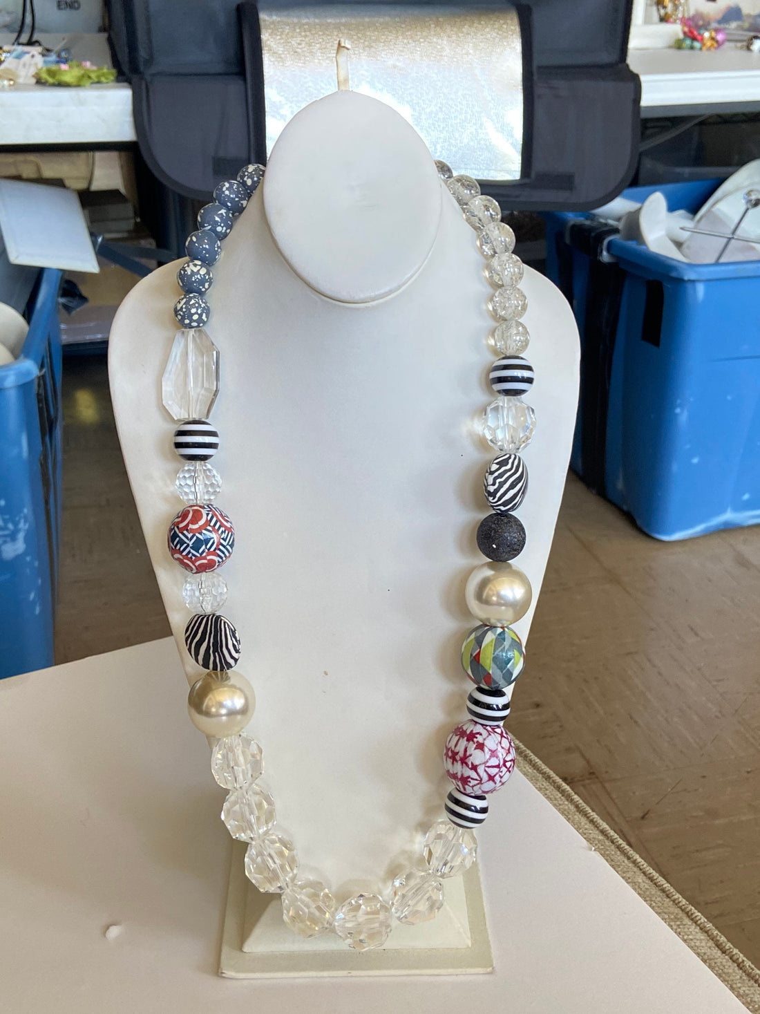 Long Queen Mum Graphic Necklace