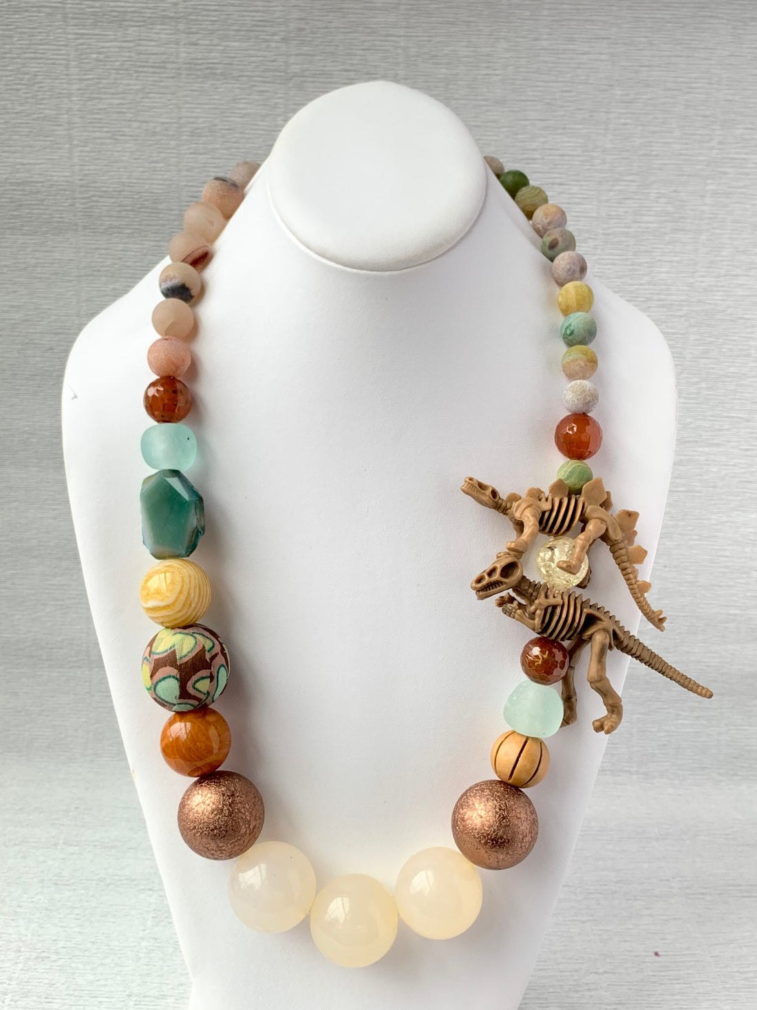 Lenora Dame Fossil Necklace in Neutral