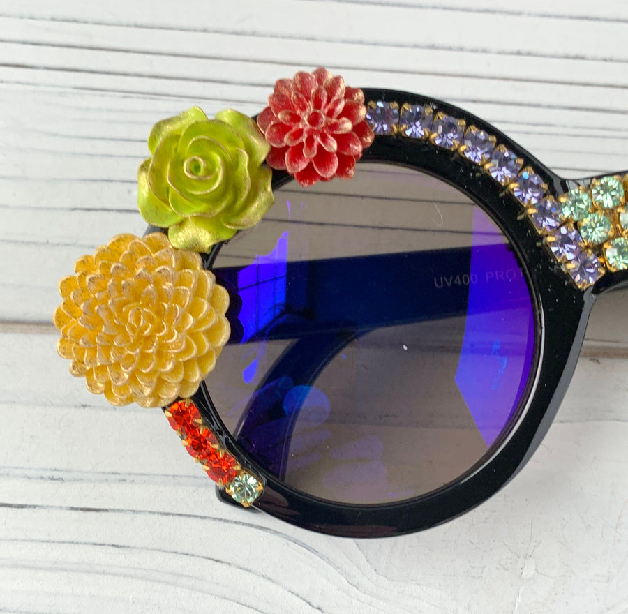 Florence Sunnies Embellished Sunglasses