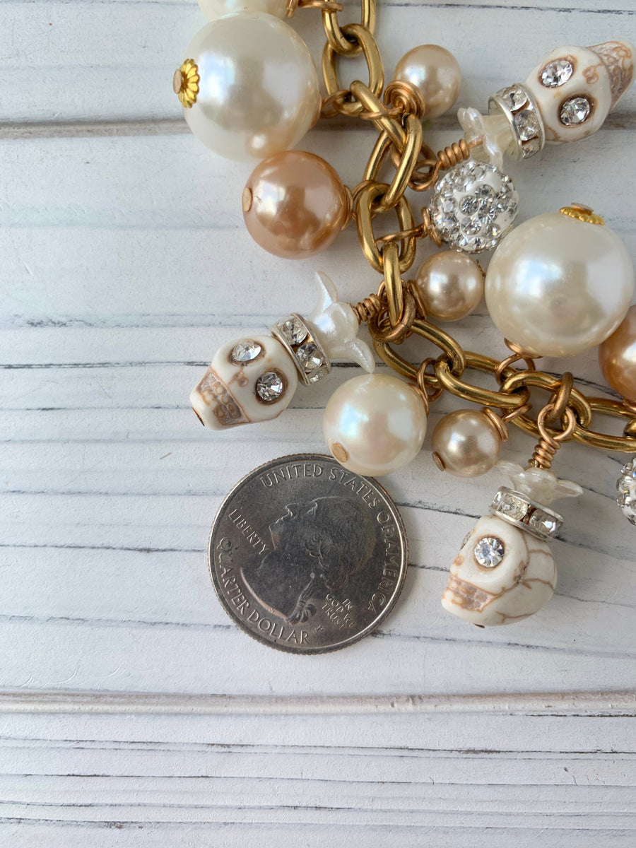 Corpse Bride Skull Charm Bracelet