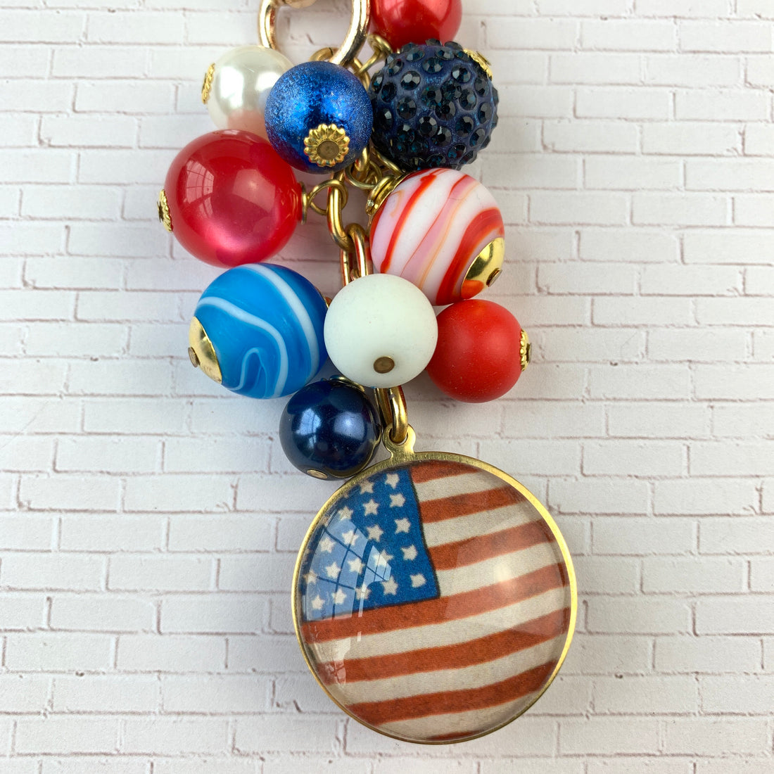 Independence Day Purse Charm