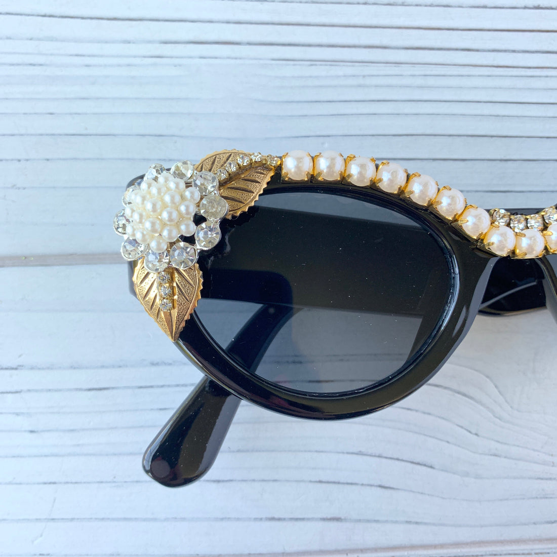 Black Tie Embellished Sunglasses