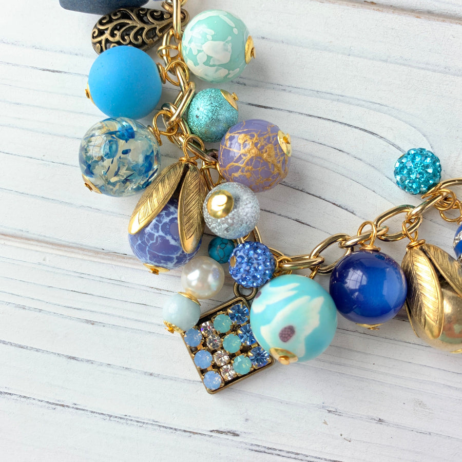 Sail Away Blue Charm Necklace