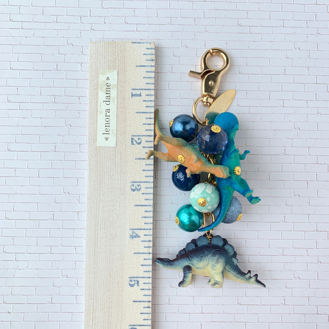 Favorite Dinosaur Purse Charm in Aegean Blue
