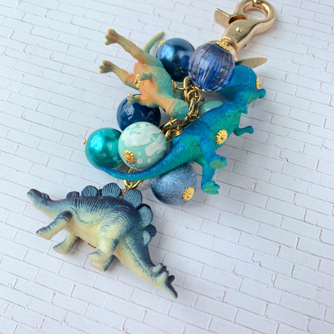 Favorite Dinosaur Purse Charm in Aegean Blue