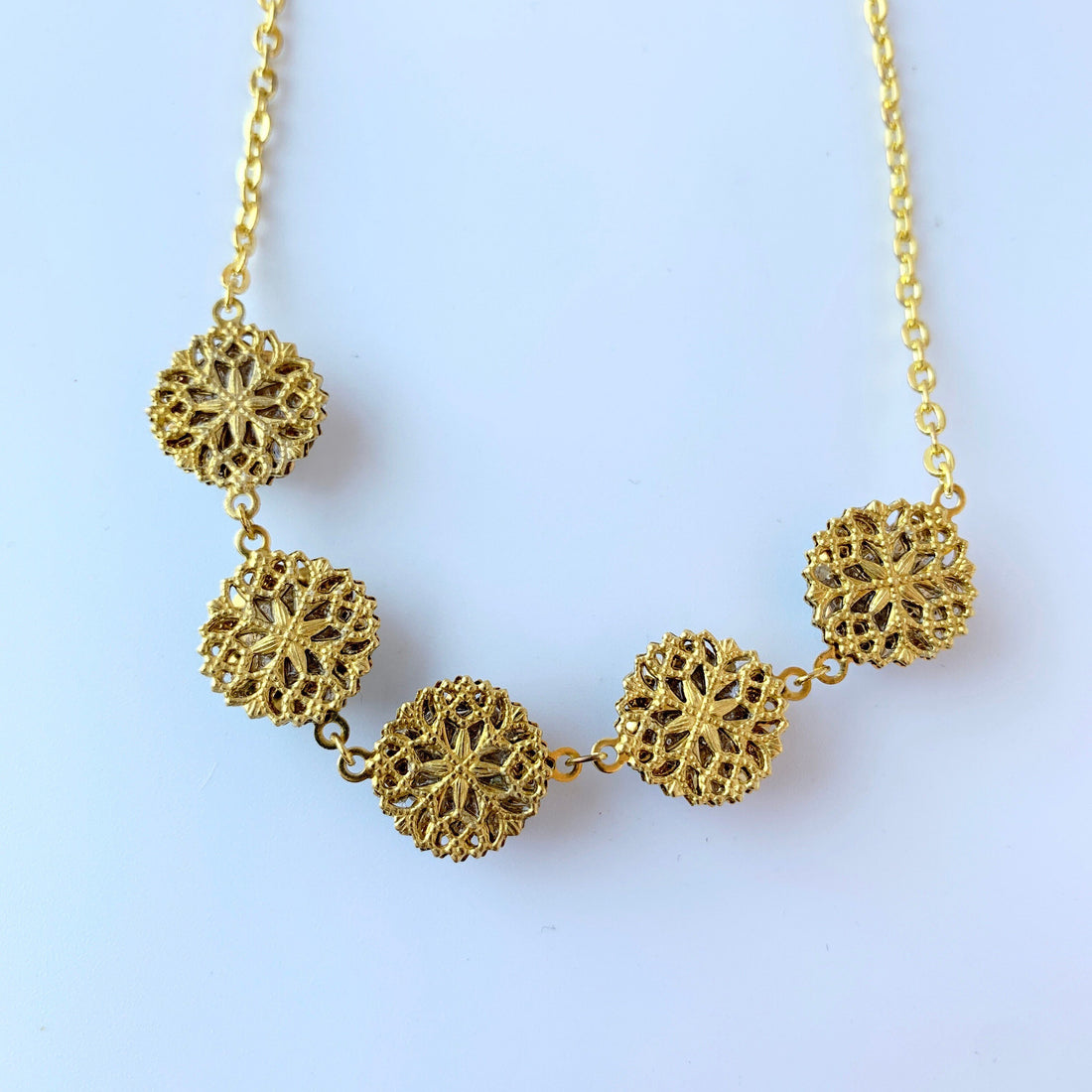 Sweetest Thing Delicate Flower and Rhinestone Choker Necklace