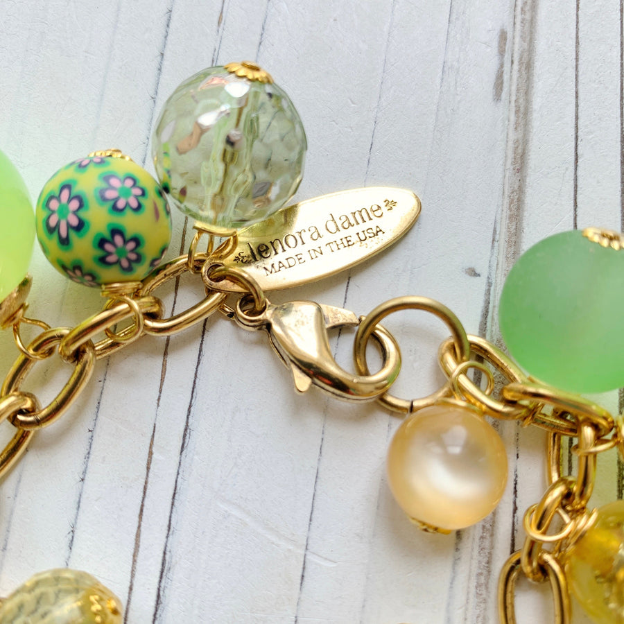 Lemon and Lime Charm Bracelet