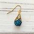 Filigree Bead Cap Rhinestone Earrings - Color Choices