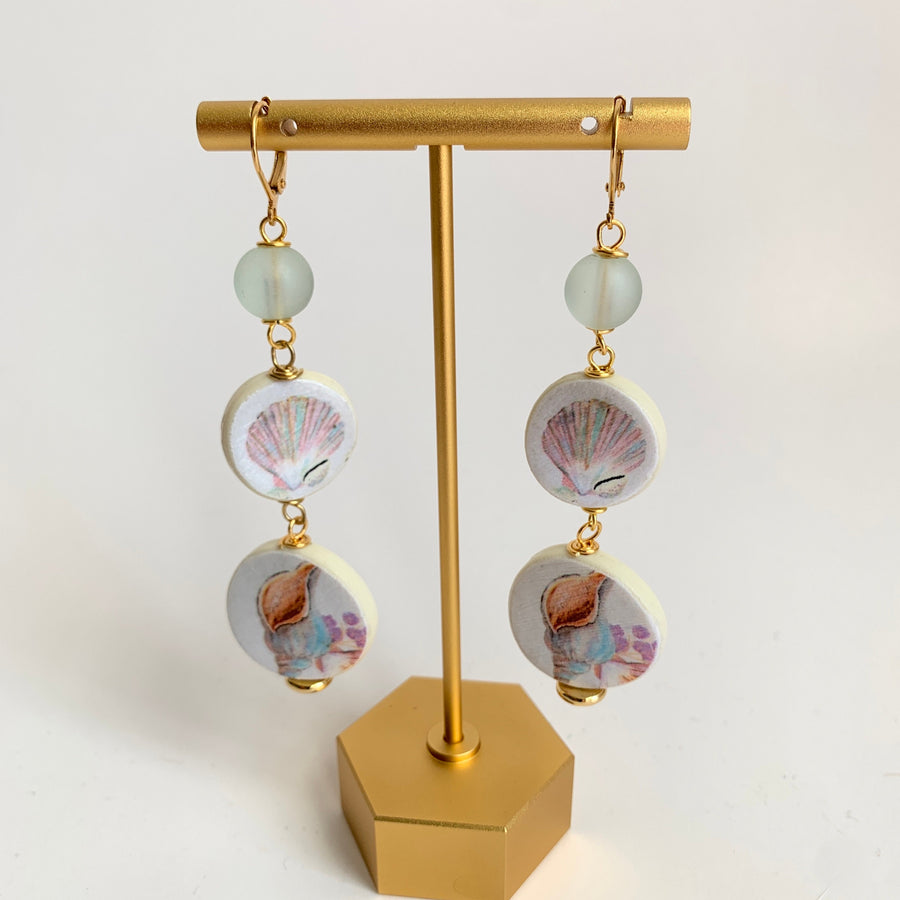 Lenora Dame Seashell Drop Earrings