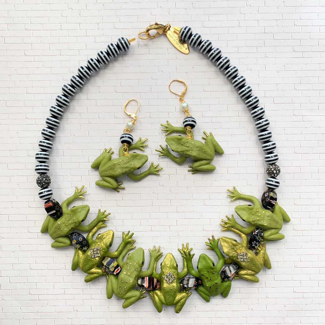 Lenora Dame Gilded Frog Necklace