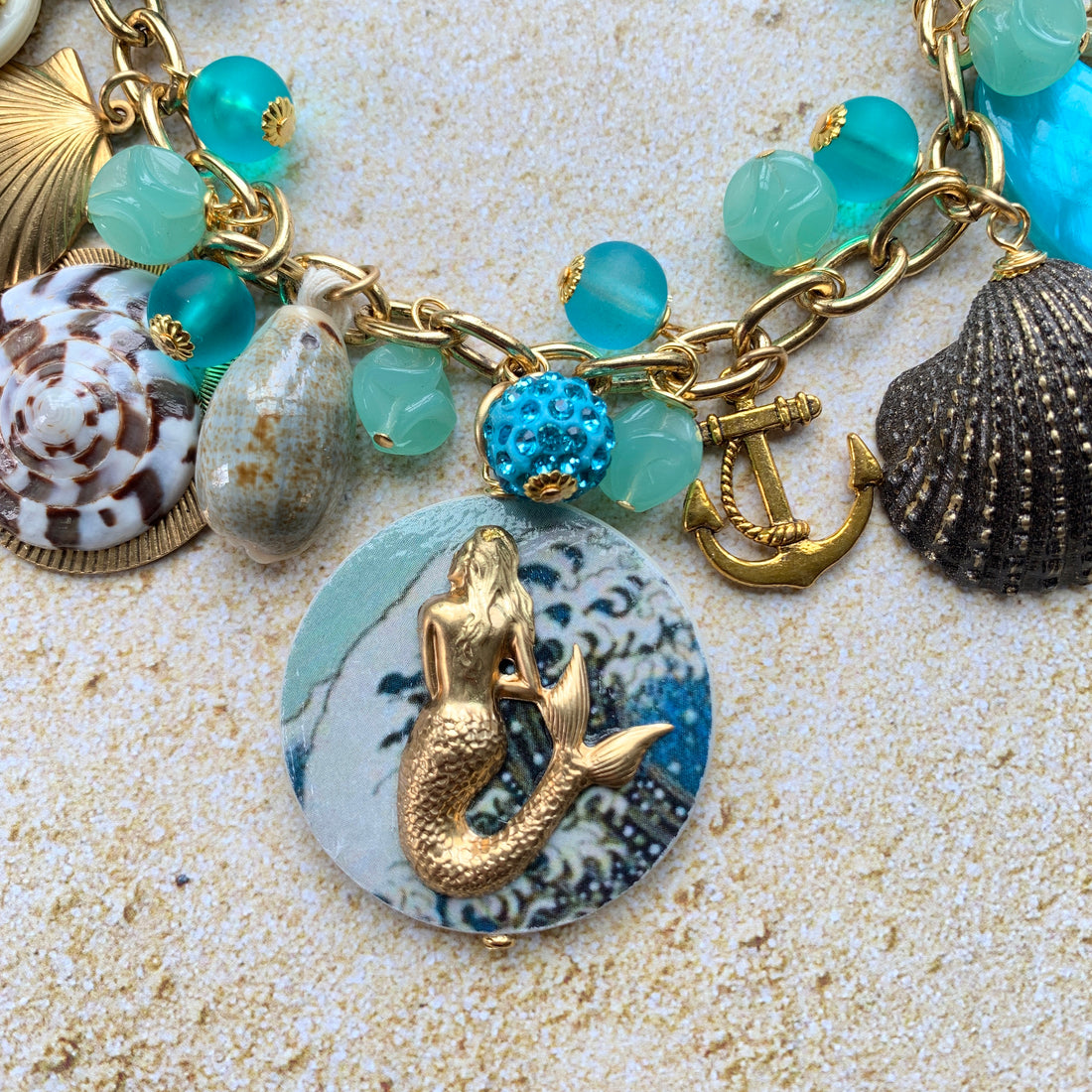 Lenora Dame Ocean Blue Mermaid Necklace