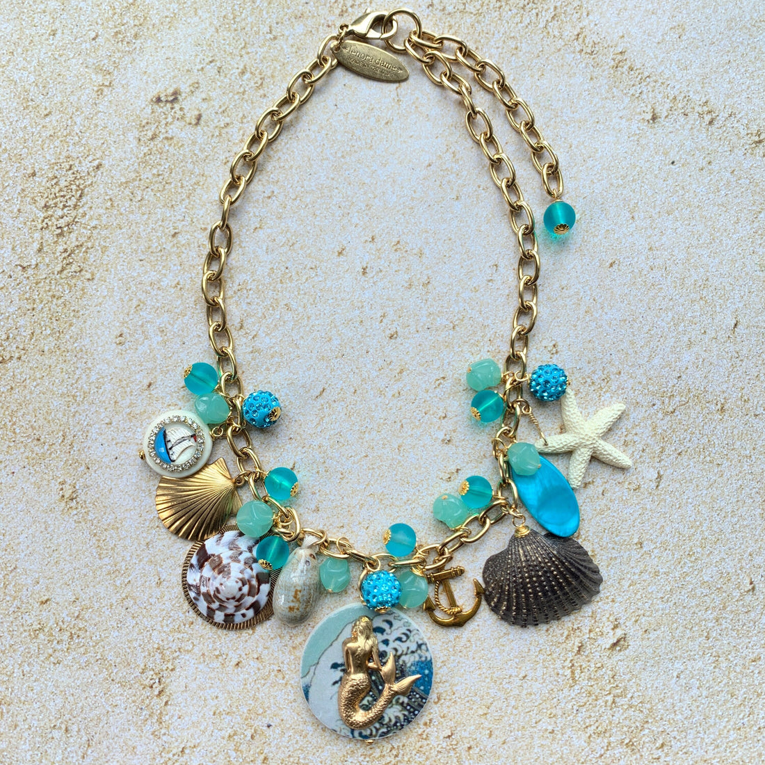 Lenora Dame Ocean Blue Mermaid Necklace