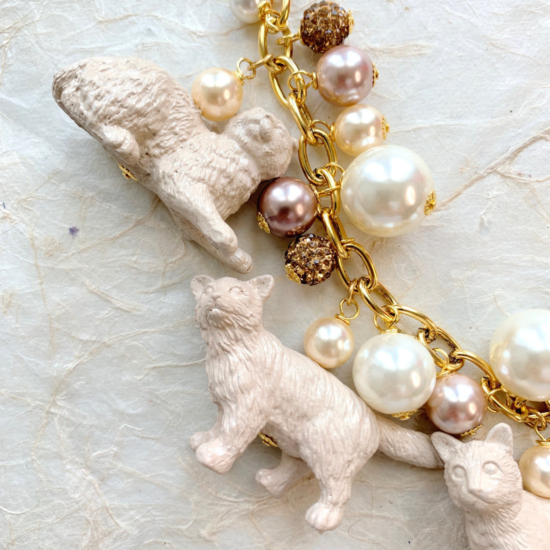 Cat pearl necklace sale