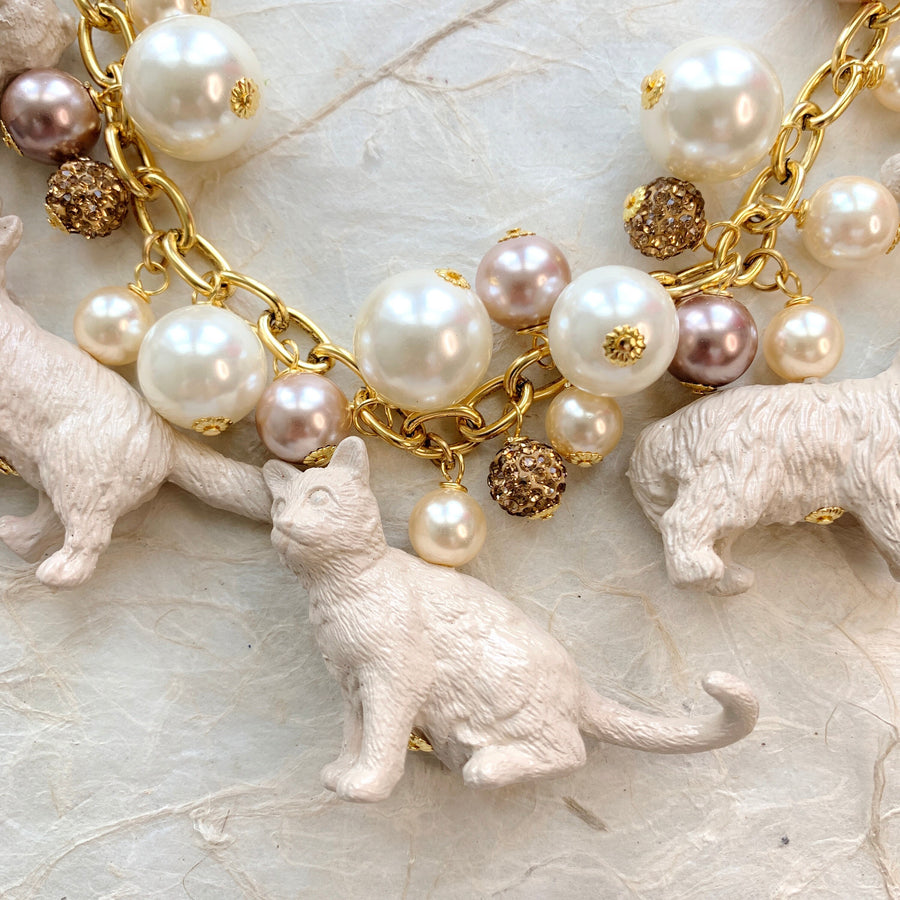 Lenora Dame Pearl Must Love Cats Necklace