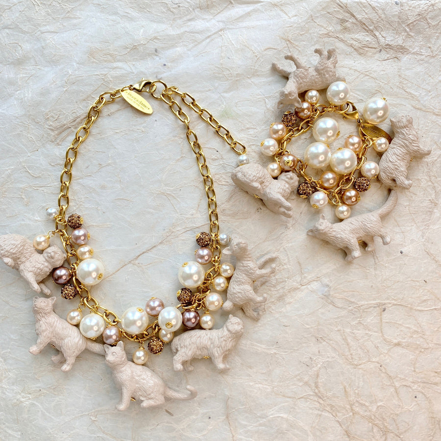 Lenora Dame Pearl Must Love Cats Necklace