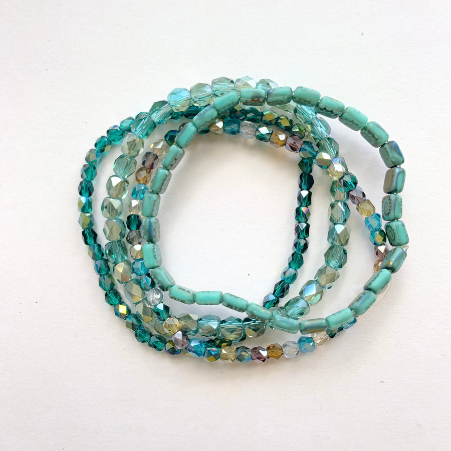 Lenora Dame Ammonite Stretch Bracelet Set