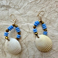 Lenora Dame Seashell Eye Earrings