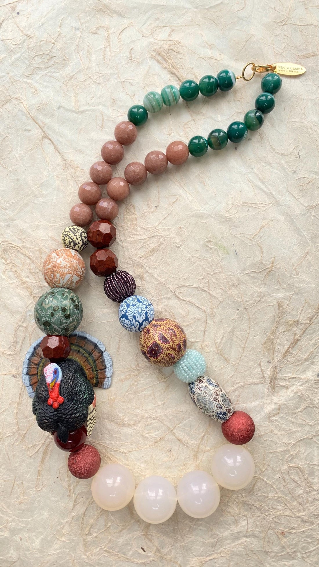 NEW DESIGN Lenora Dame Thanksgiving Turkey Necklace