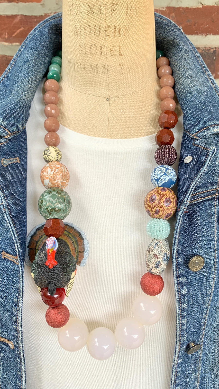 NEW DESIGN Lenora Dame Thanksgiving Turkey Necklace