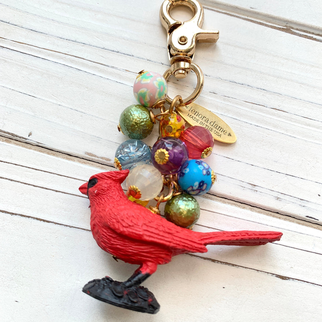 Lenora Dame Cardinal Bag Charm