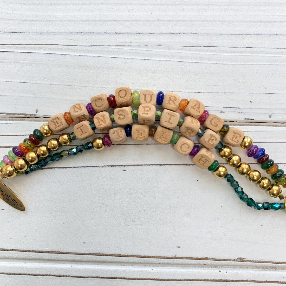 Lenora Dame Inspirational Teacher Gift Bracelet Set
