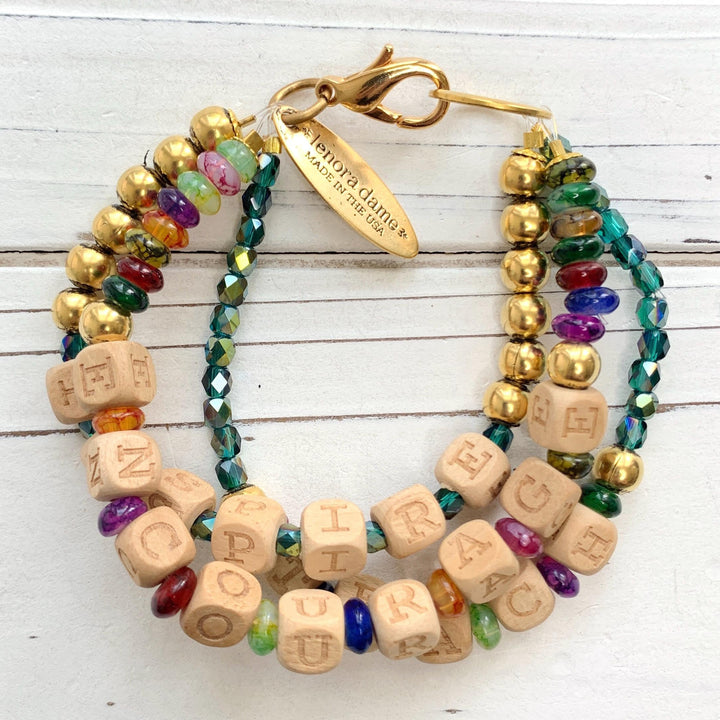 Lenora Dame Inspirational Teacher Gift Bracelet Set