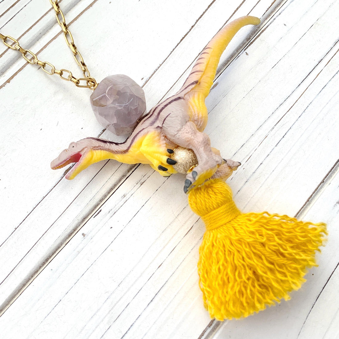 Lenora Dame Dinosaur Pendant Necklace - One-of-a-Kind