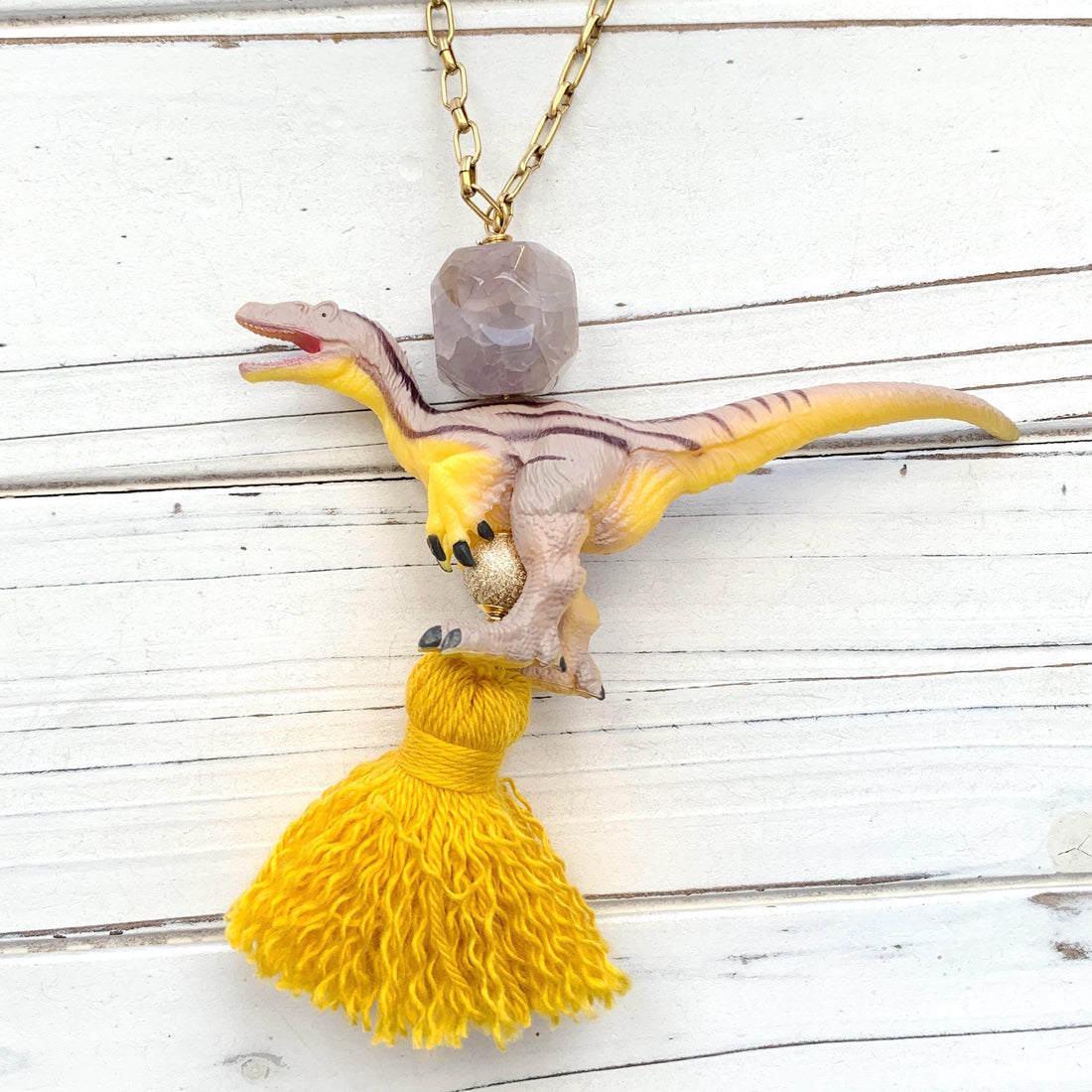 Lenora Dame Dinosaur Pendant Necklace - One-of-a-Kind